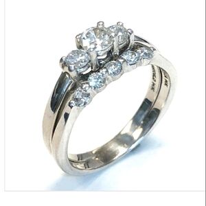 Platinum Diamond Engagement Wedding Ring 8.5 NWT Bridal Registry